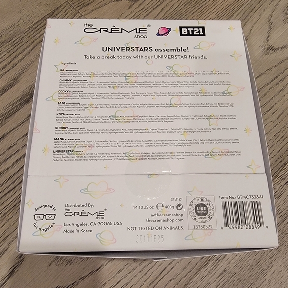 *NEW* The Crème Shop | BT21: Complete Printed Essence Sheet Mask Collection - Picture 3 of 13
